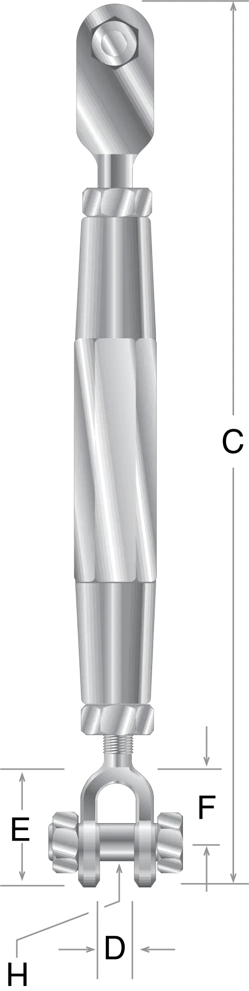 Closed Body Double Clevis Turnbuckle - Image 2