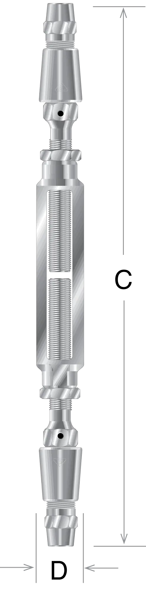 Open Body Double Socket Turnbuckle - Image 2